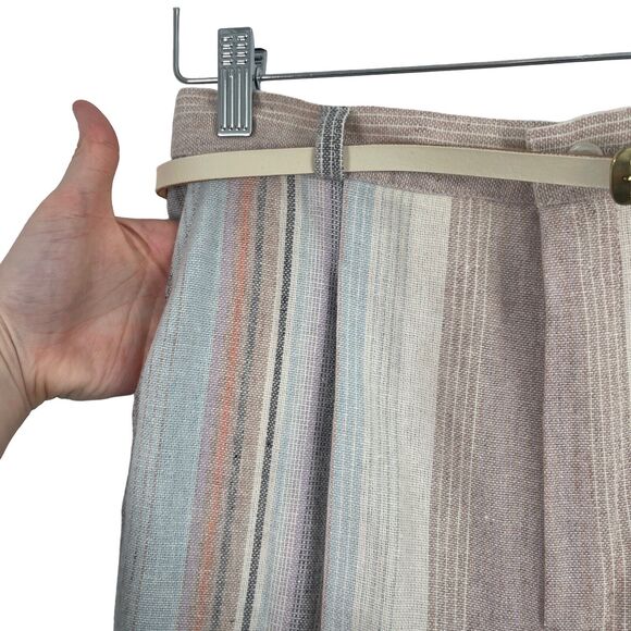 Equestrian Vintage Striped Pants Hi Rise Made in USA Western Rodeo Womens 11 2" - Picture 3 of 7